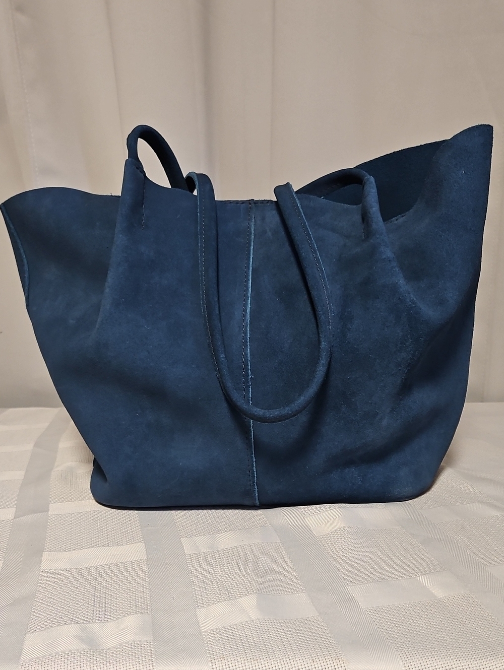 Portland Leather OS Devan - Mariner Blue Suede - Picture 6 of 8